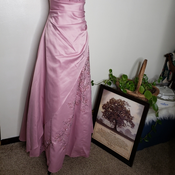 Jodi Kristopher Rum Pink Prom Dress Small Tall - Picture 12 of 16